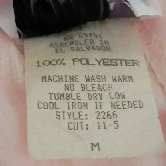 Vintage 80s Pastel Pink Short Sleeve Bow Tie Button Up Blouse - Picture 11 of 11